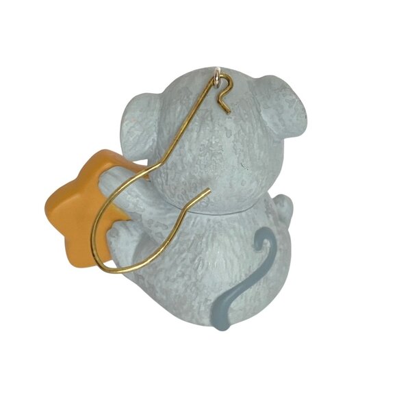 2012 Hallmark Small Mouse Holding a Sparkling Star Cookie Ornament 1.5in Tall - Picture 3 of 9